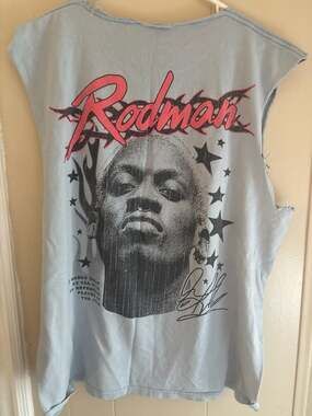 Rodman Apparel Dennis Rodman Bad Boy Era Graphic Sleeveless T-Shirt